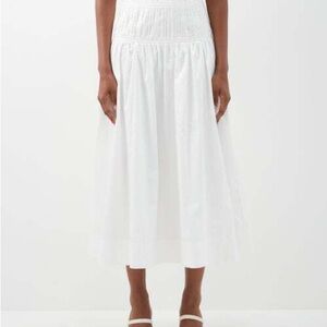 Aje Enamour Cotton Poplin Midi Skirt